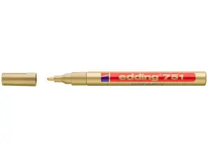 Edding 751 Rotulador Permanente Oro - Punta Redonda - Trazo 1-2 mm - Tinta Opaca