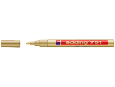 Edding 751 Rotulador Permanente Oro - Punta Redonda - Trazo 1-2 mm - Tinta Opaca
