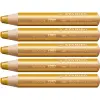 Stabilo Woody 3 En 1 Lápices De Colores Oro Estuche 5 Unidades