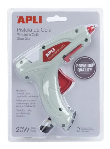 Apli Pistola De Silicona Caliente Blanca 20W + 2 Barras