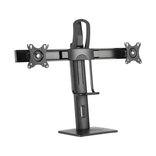 Aisens Soporte De Mesa Pro Contrapeso Giratorio E Inclinable Para 2 Monitores 17"-27" Negro