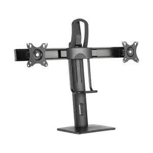 Aisens Soporte De Mesa Pro Contrapeso Giratorio E Inclinable Para 2 Monitores 17"-27" Negro