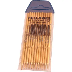 Fellowes Recargas Bolígrafo Peana Color Azul Pack 12 Unidades