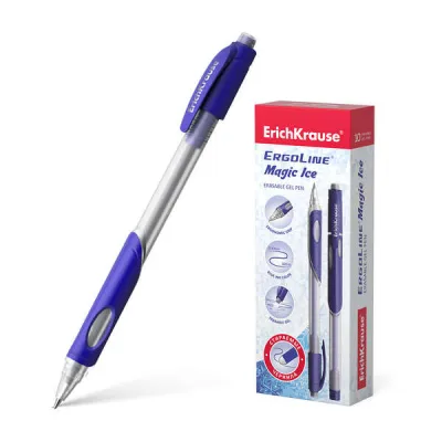 ErichKrause Bolígrafo de Gel Borrable Ergoline Magic Ice 0,5mm Tinta Rápida Azul