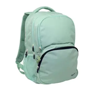 Milan Mochila Escolar 25L con 3 Bolsillos Delanteros y 2 Laterales - Verde 46,5x30x17cm