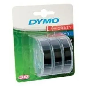 Dymo Cinta Tradicional 84773 Negra 9mm x 3m Blister 3 Uds