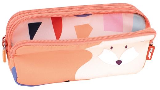 Milan Portatodo 3 Cremalleras Serie Especial Fun Animals Naranja