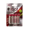 Elbat Pack de 4 Pilas Alcalinas LR6 AA