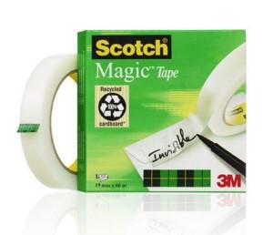 Scotch Magic Cinta Adhesiva Invisible 810 Rollo 19Mm X 66M Caja Individual