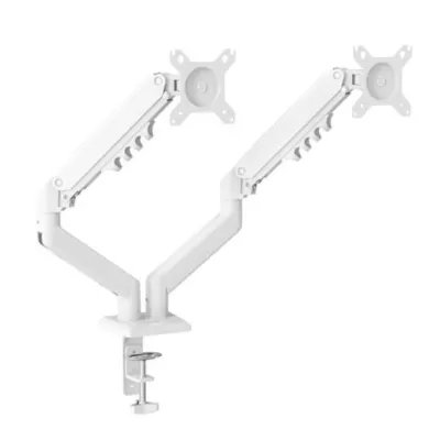 Nilox Soporte De Mesa Giratorio E Inclinable 2 Brazos Articulados Hasta 32" Blanco