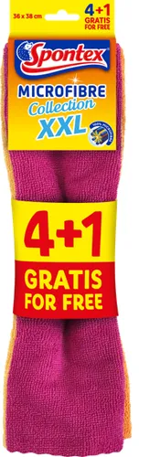 Bayetas Spontex Microtech 40X38Cm C/Surtidos -Pack 4+1U-