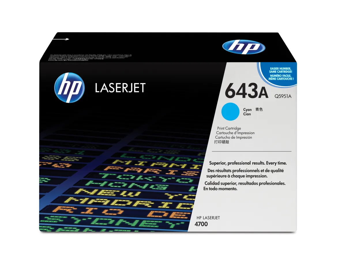 Toner Cian Laserjet Color 4700 - 643 A