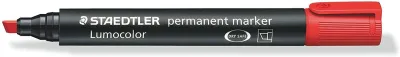 Staedtler Lumocolor 350 Rotulador Permanente Rojo Punta Biselada 2-5mm Tinta Base de Alcohol