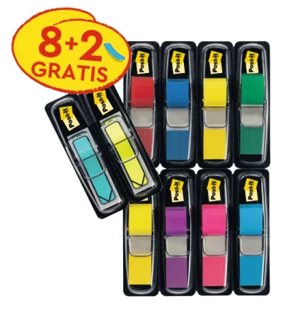 Post-it Index Pack 10 Dispensadores 35 Marcadores Reposicionables Colores Surtidos