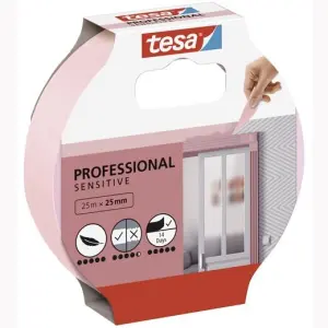 Tesa Cinta Adhesiva De Enmascarar Professional Sensitive 25Mx25Mm Rosa