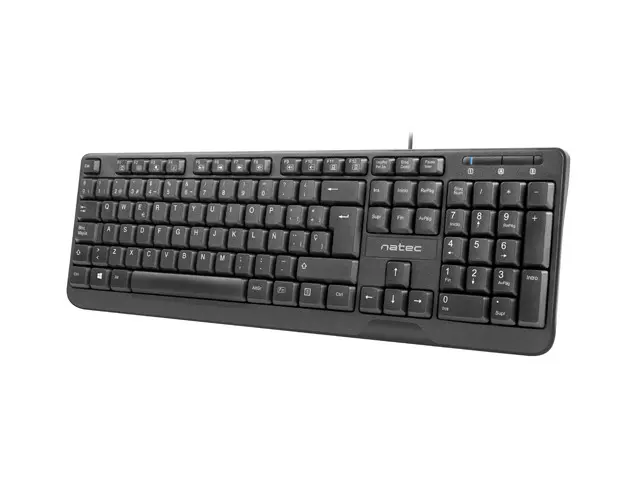 NATEC Trout Teclado USB QWERTY Español Negro para Oficina