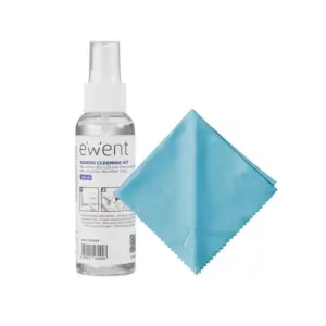 Ewent Kit Spray Limpiador Pantallas 100ml Con Paño Microfibra