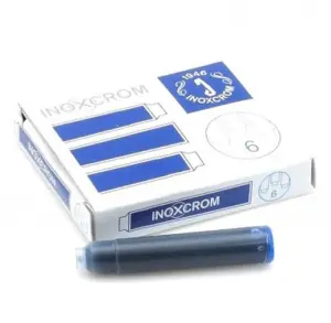 Inoxcrom Cartucho Tinta Estilográfica Azul - Caja de 6 Unidades