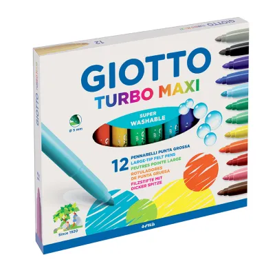 Giotto Rotuladores Turbo Maxi C/Surtidos Estuche 12 Ud