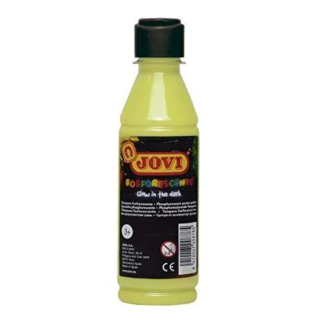 Jovi Tempera Líquida Fosforescente 250ml Color Verde - Brilla en la Oscuridad