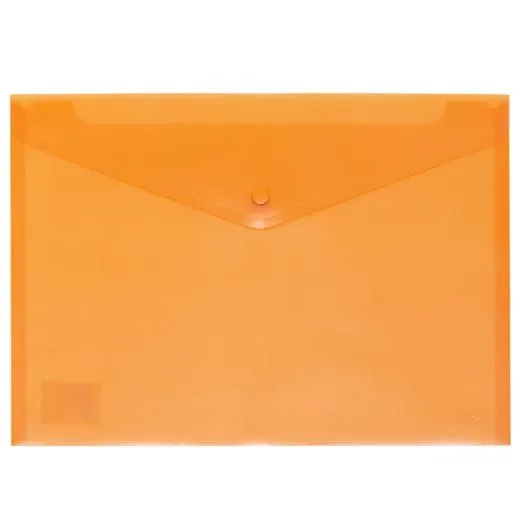 Grafoplás Sobre Broche Ecoplás Folio Polipropileno Translúcido Naranja