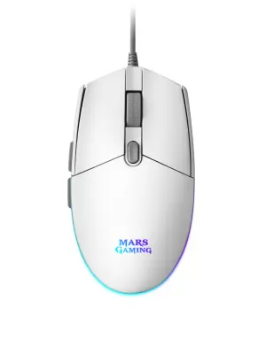 MARS GAMING MMG White - Mouse RGB 3200DPI 6 Botones
