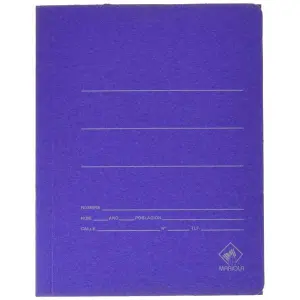 Mariola Carpeta Cartón Básica 500gr Gomas Bolsa Folio 34x25cm Cartón Mate Azul - 20 Unidades