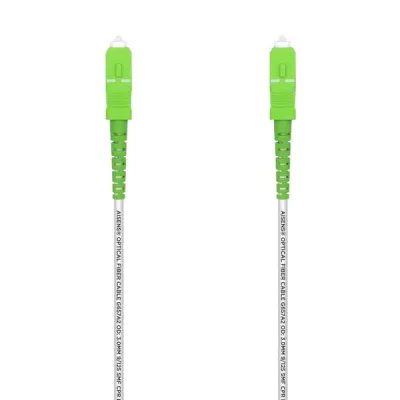 Aisens Cable Fibra Óptica G657A2 3.0 9/125 SMF Simplex SC/APC - 5M - Blanco