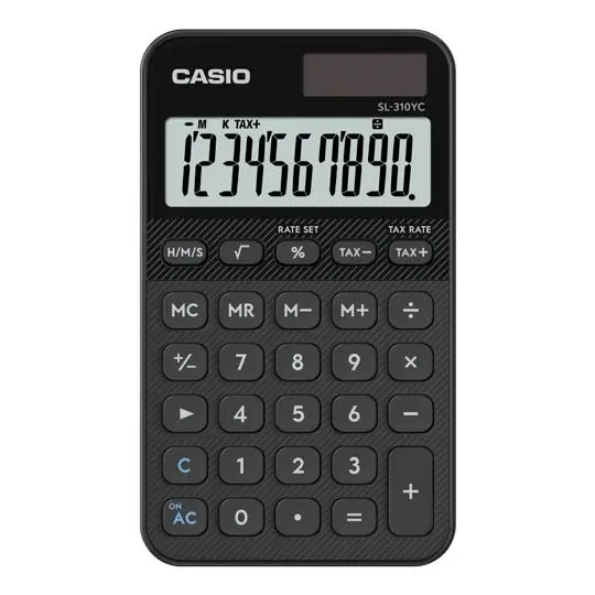 Casio Calculadora De Oficina Sl-310Yc-Bk 10 Dígitos Negro