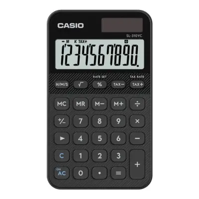 Casio SL-310YC-BK Calculadora De Oficina 10 Dígitos Negra