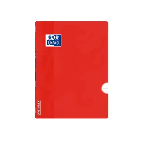 Oxford Classic Openflex Libreta Grapada A5+ 48 Hojas con Margen - Tapa Translucida Roja