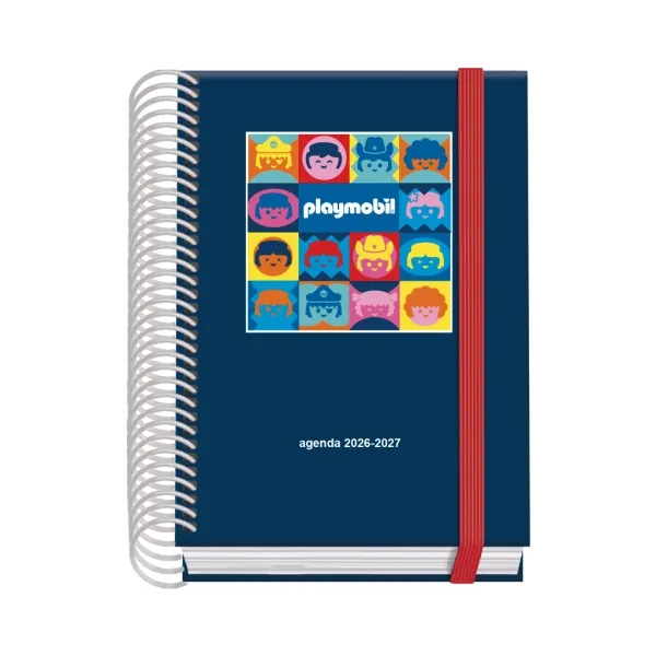 Dohe Agenda Escolar Prime Playmobil A6 26/27 Espiral Azul Marino 12x17x3cm