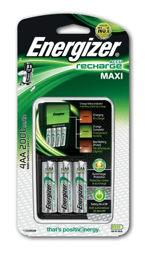 Energizer Cargador De Pilas Aaa/Aa (4 Pilas Recargables 4Aa Incluidas)