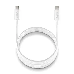 NGS Zyro Cable USB-C a USB-C 1M 60W Blanco USB 2.0