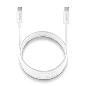 NGS Zyro Cable USB-C a USB-C 1M 60W Blanco USB 2.0