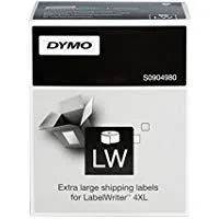 Dymo Etiquetas De Transferencia Termica - Negro Sobre Blanco - 104X159Mm - Etiquetas Extragrandes - Laber Writer  (Rollo De 220Ud)