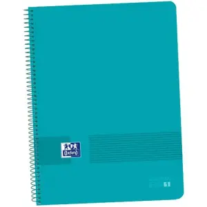 Oxford Cuaderno Live&Go A4+ 80H 5x5mm Microperforado Pack 5 Ud Aqua