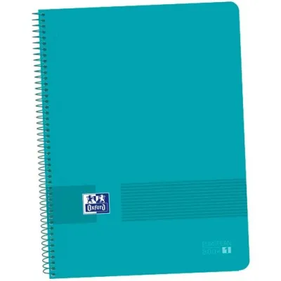 Oxford Cuaderno Live&Go A4+ 80H 5x5mm Microperforado Pack 5 Ud Aqua