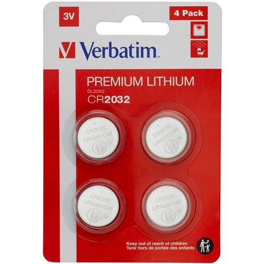 Verbatim Pilas Planas Litio Cr2032 (Pack 4 Uds)