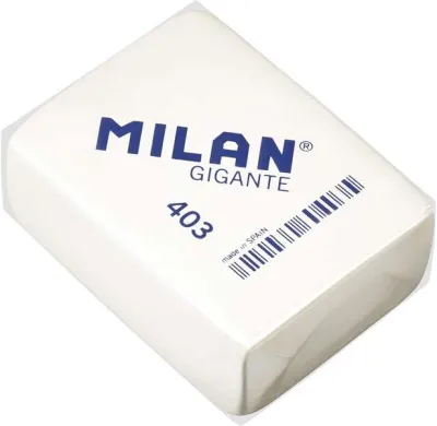 Milan 403 Goma De Borrar Gigante - Miga De Pan - Suave Caucho Sintetico - Color Blanco