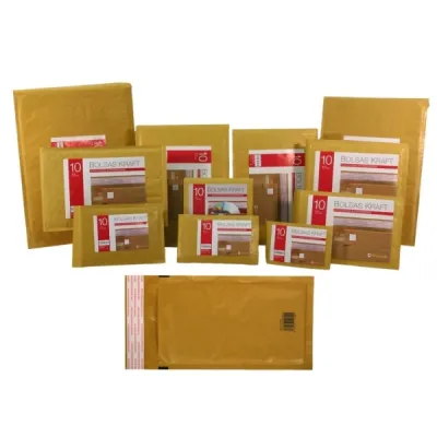 Bismark Bolsa Acolchada Kraft Nº19 300X445Mm - Recubrimiento Interno De Laminas De Burbuja De Aire - Cierre Autoadhesivo - Ideal Para Envios Con Alta Proteccion