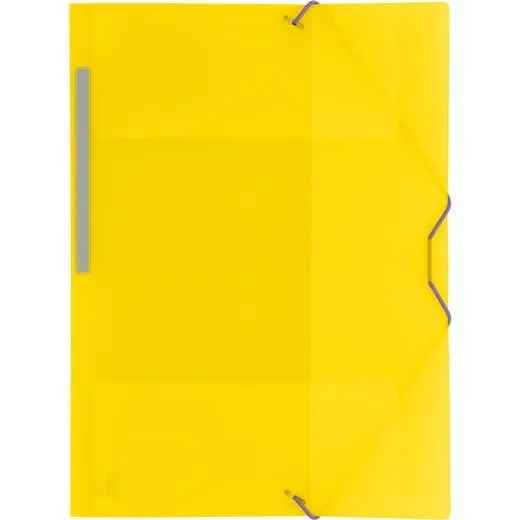 Grafoplás Carpeta Con Gomas Colorgraf Folio 3 Solapas Pp Amarillo Translúcido