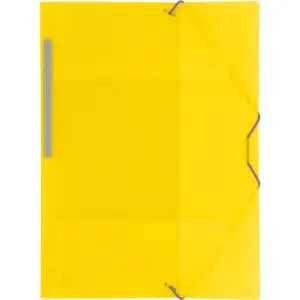 Grafoplás Carpeta Con Gomas ColorGraf Folio 3 Solapas PP Amarillo Translúcido
