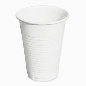 Maxi Products Vaso Irrompible 220cc Plástico Blanco - Pack 100 Unidades