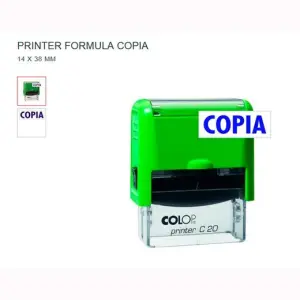 Colop Sello Printer C20 Formula Copia Almohadilla E/20 14x38mm Azul Carcasa Kiwi