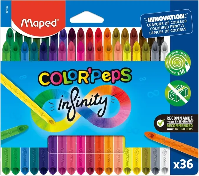 Maped Color'Peps Infinity Pack de 36 Lápices de Colores de Larga Duración