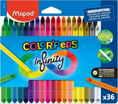 Maped Color'Peps Infinity Pack de 36 Lápices de Colores de Larga Duración