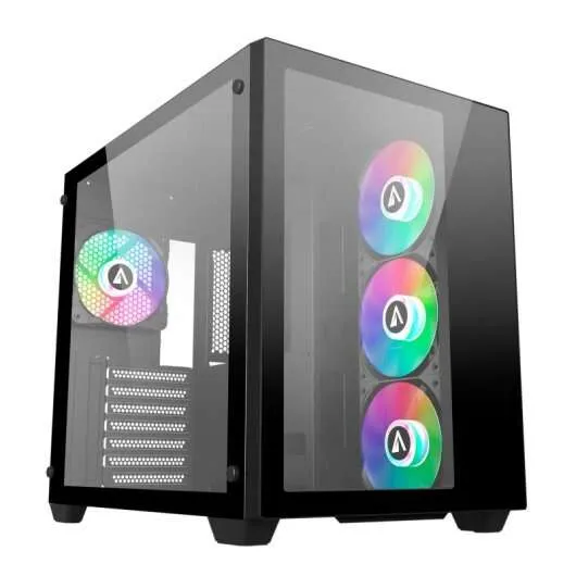 Abysm Danube Sava 285 Black Caja ATX USB-C 1x3.5" 2x2.5" GPU Max 410mm