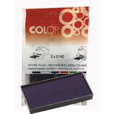 Colop Almohadilla E/40 Azul Blister - 2 Unidades