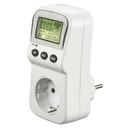 Hama Enchufe Contador Digital de Consumo 3680W con Pantalla LCD Color Blanco